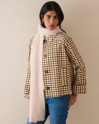 Blush Pink Brushed Wool Scarf