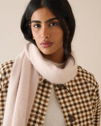 Blush Pink Brushed Wool Scarf