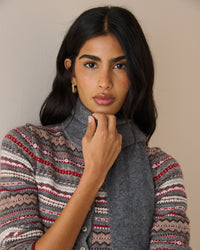 Grey Brushed Wool Scarf