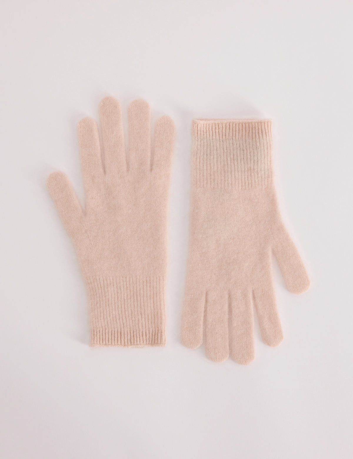 Light Pink Knitted Gloves
