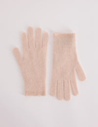 Light Pink Knitted Gloves