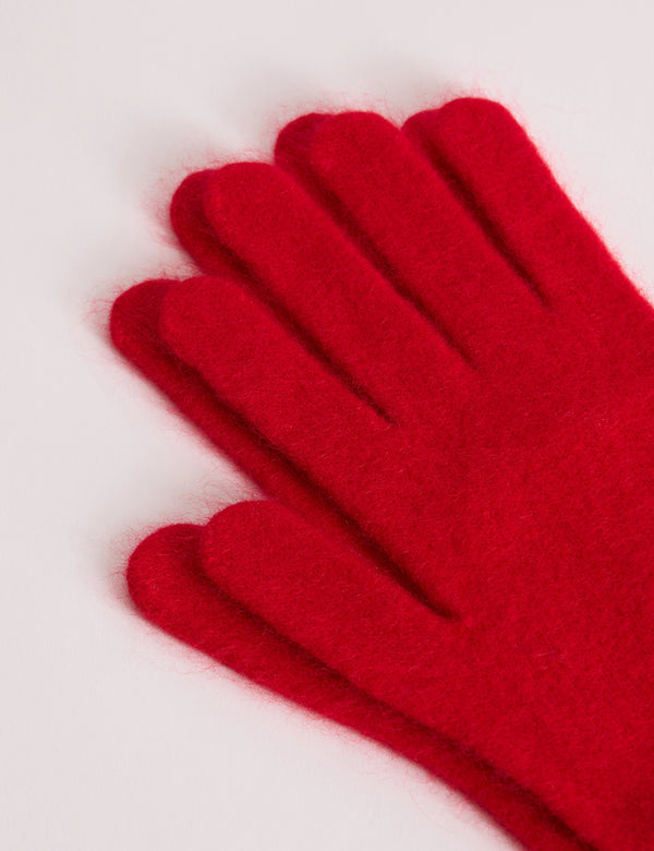 Red Knitted Gloves