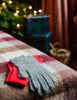 Grey Marl Ribbed Gloves