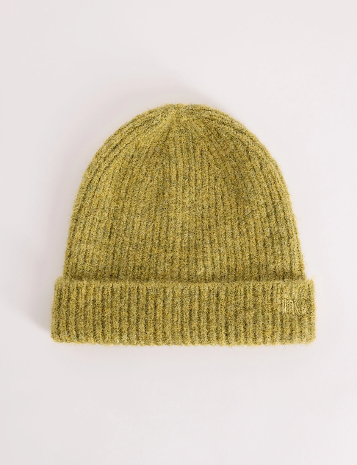 Moss Marl Ribbed Beanie
