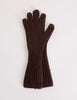 Brown Longline Wool-Blend Glove