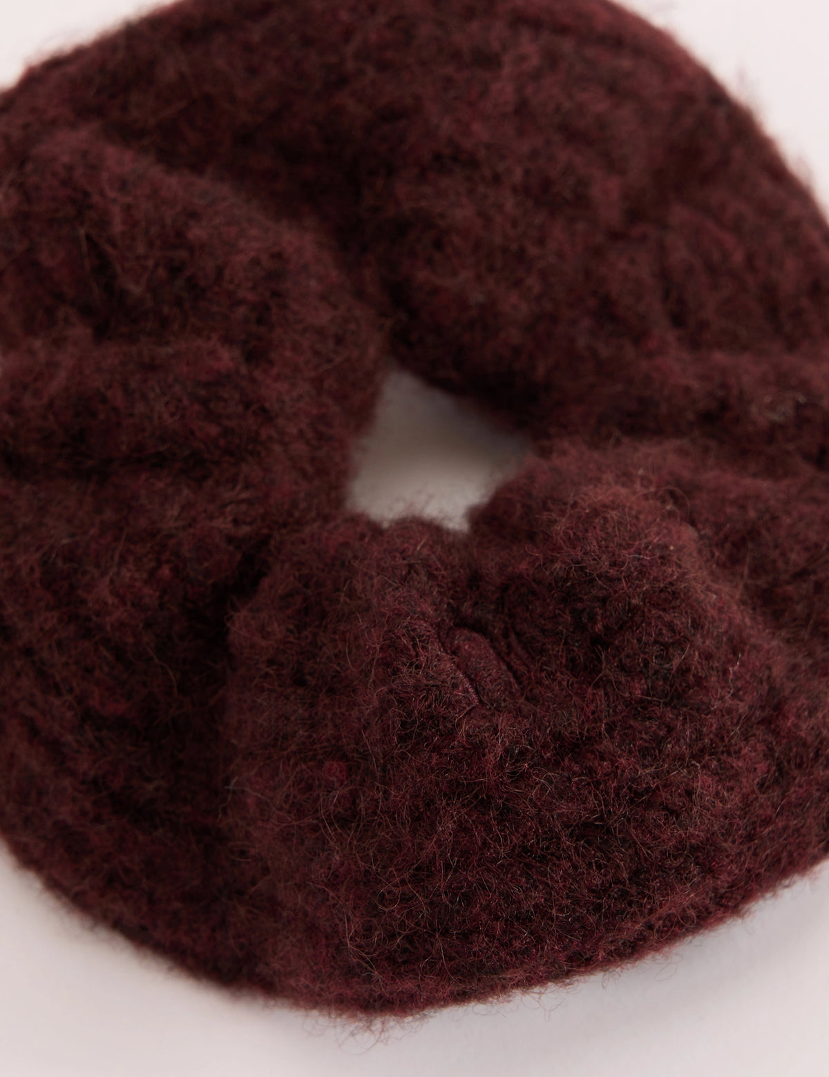 Burgundy Oversized Ribbed Scrunchie