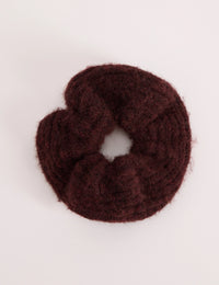 Burgundy Oversized Ribbed Scrunchie