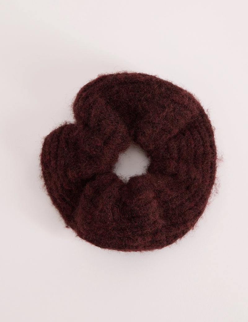 Burgundy Oversized Ribbed Scrunchie