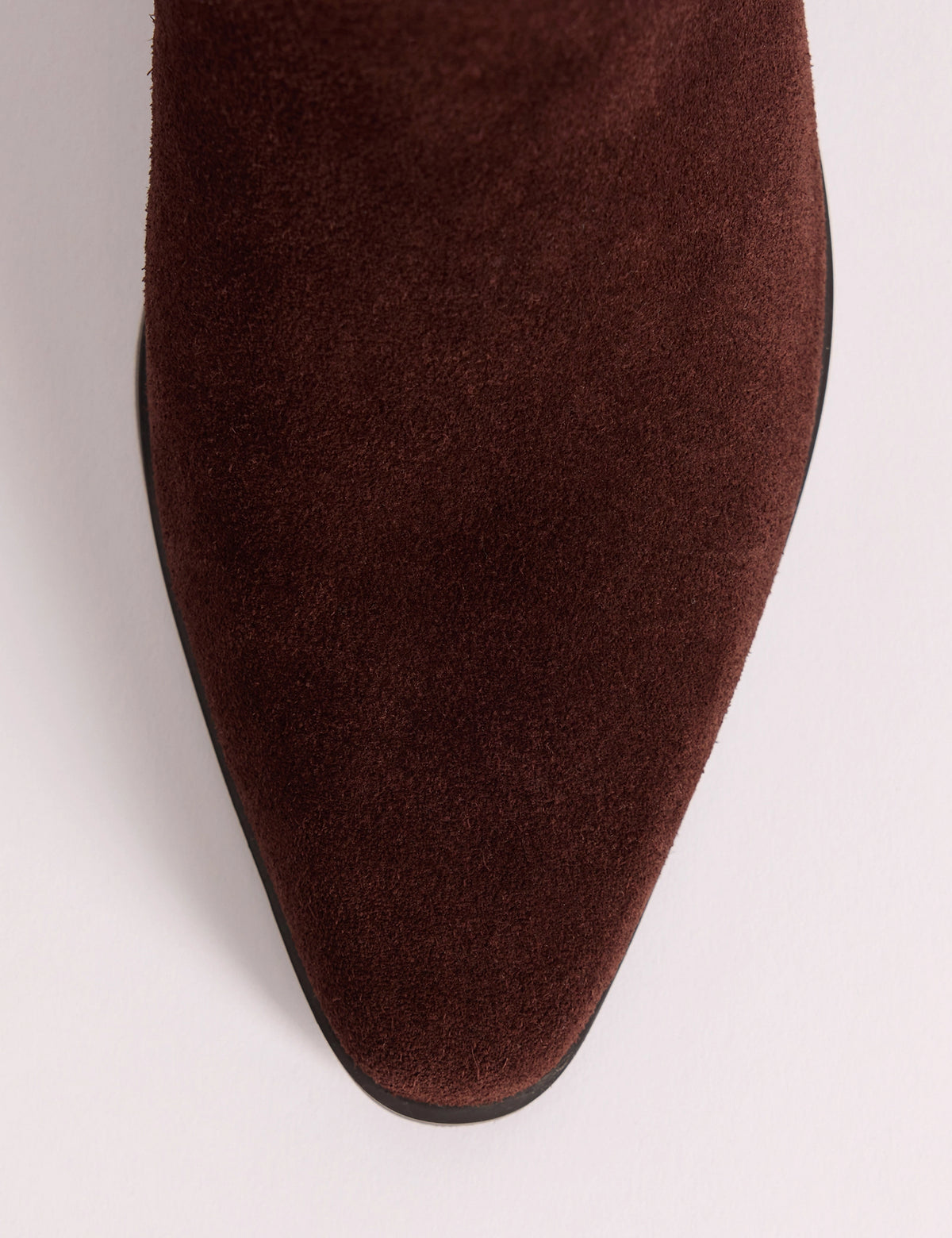 Brown Suede Knee High Western Boots