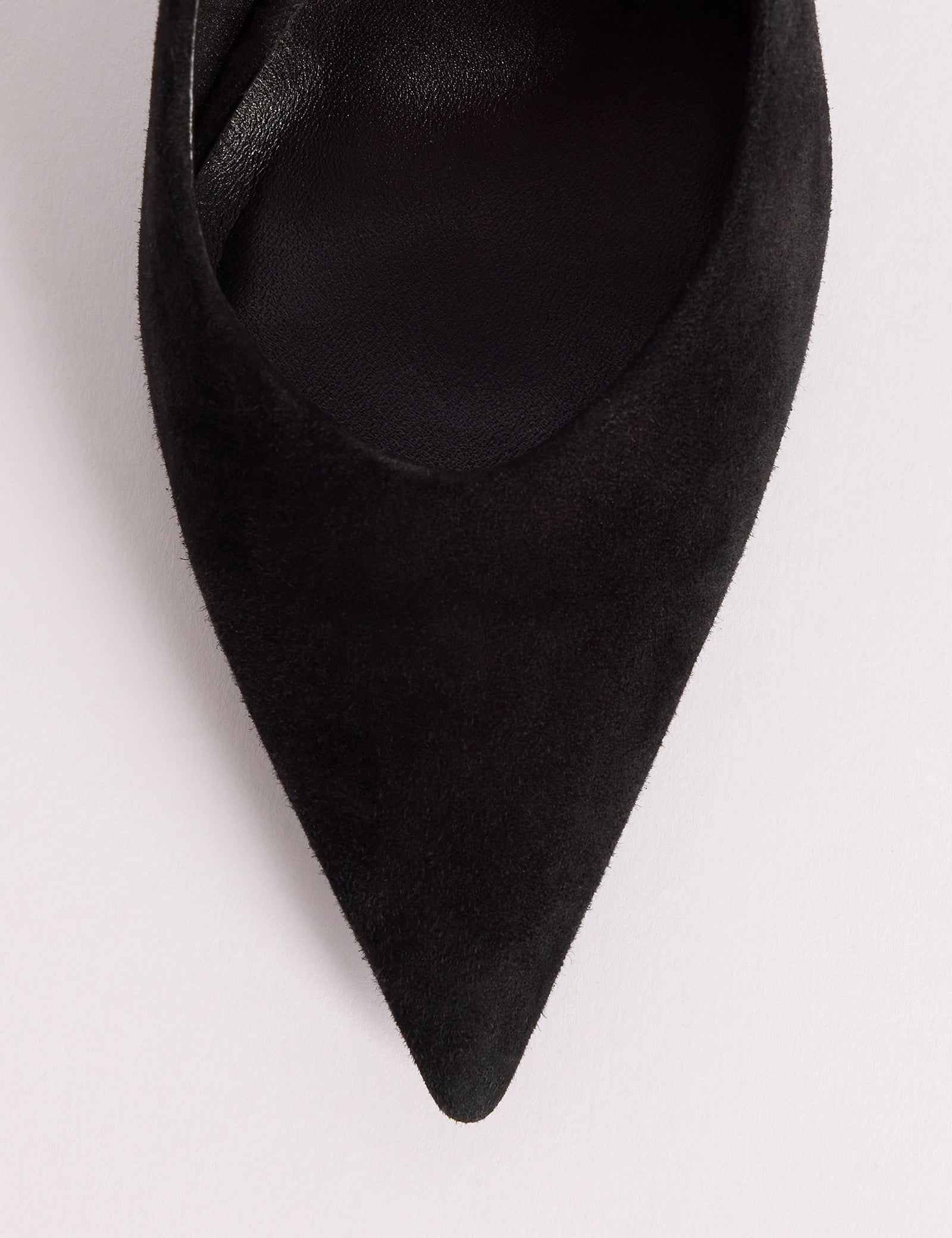 Black Suede Pointed Toe High Heels