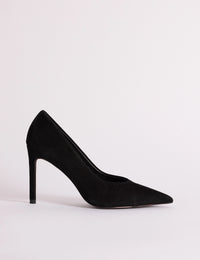 Black Suede Pointed Toe High Heels
