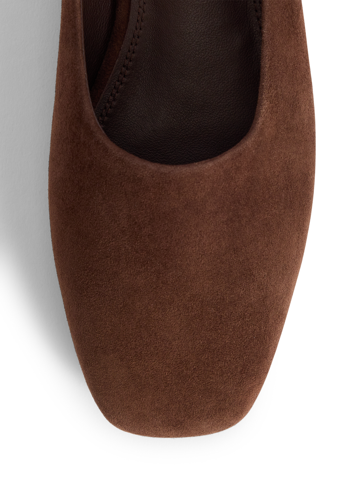 Chocolate Brown Suede Ballet Mules