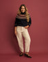 Cream Cord Putney Barrel Leg Jeans