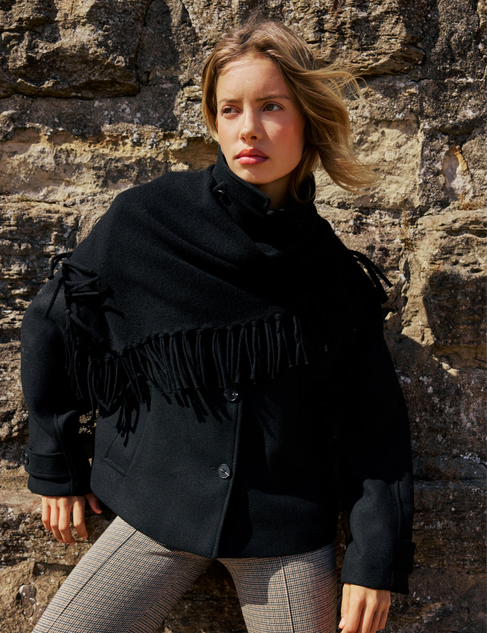 Feylan Short Funnel Neck Coat