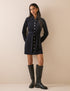 Navy Cord Finchley Mini Shirt Dress
