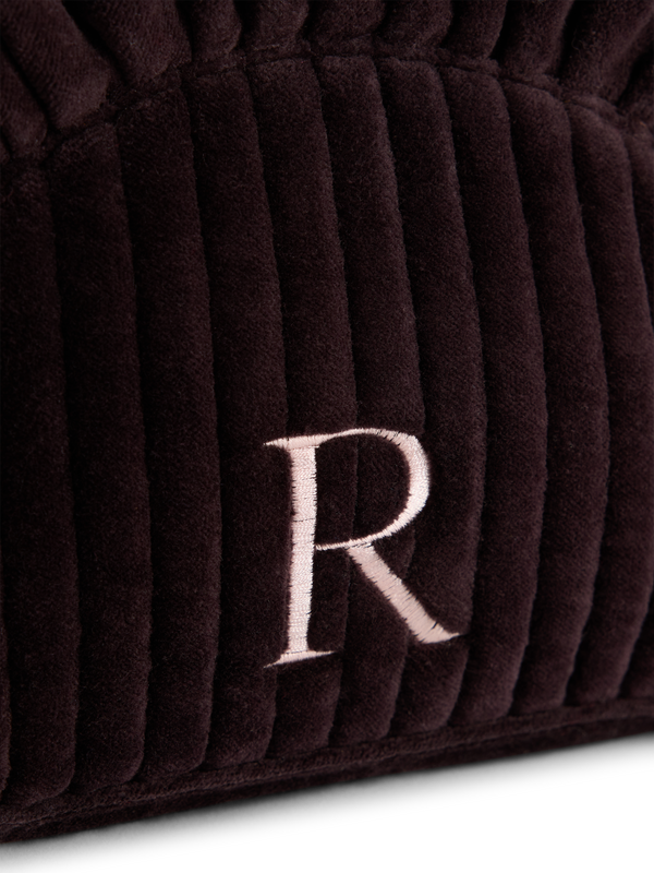 Personalised Alphabet Embroidered Crescent Makeup Bag
