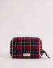 Red Tartan Frill Trim Makeup Bag