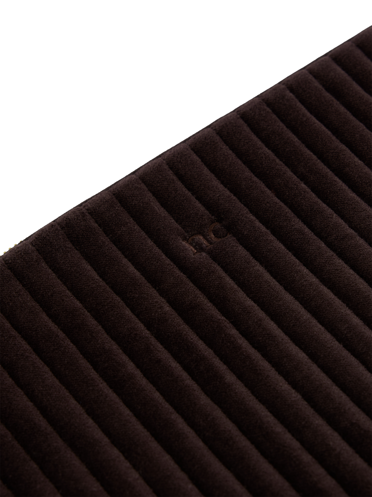 Brown Quilted Velvet Laptop Case