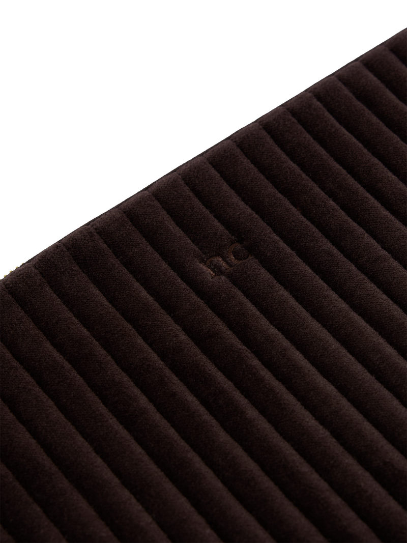 Brown Quilted Velvet Laptop Case