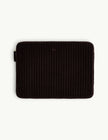 Brown Quilted Velvet Laptop Case