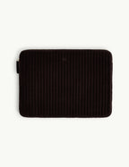 Brown Quilted Velvet Laptop Case