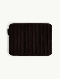 Brown Quilted Velvet Laptop Case