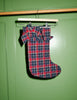 Red Tartan Bow and Frill Stocking