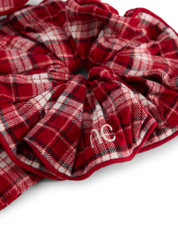 Red Tartan Eye Mask and Scrunchie Gift Set