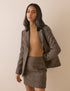Brown Heritage Check Pelmet Mini Skirt