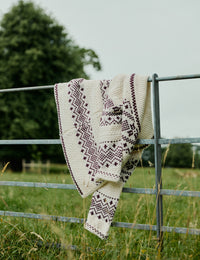 Burgundy Fair Isle Print Wrap Cardigan