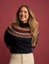 Navy Fair Isle Print Jumper