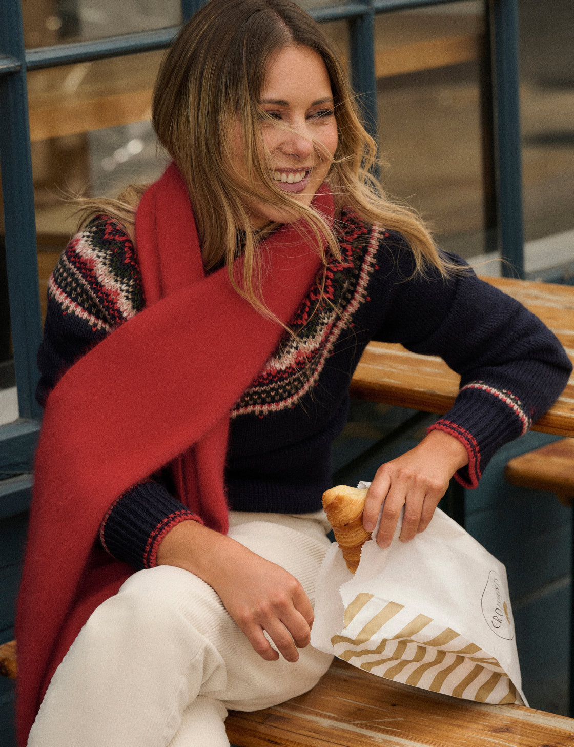Navy Fair Isle Print Jumper