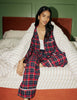 Navy Tartan Brushed Pyjama Shirt
