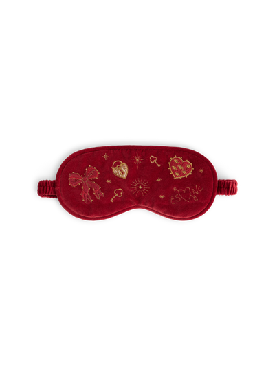 Red Celestial Embroidered Eyemask