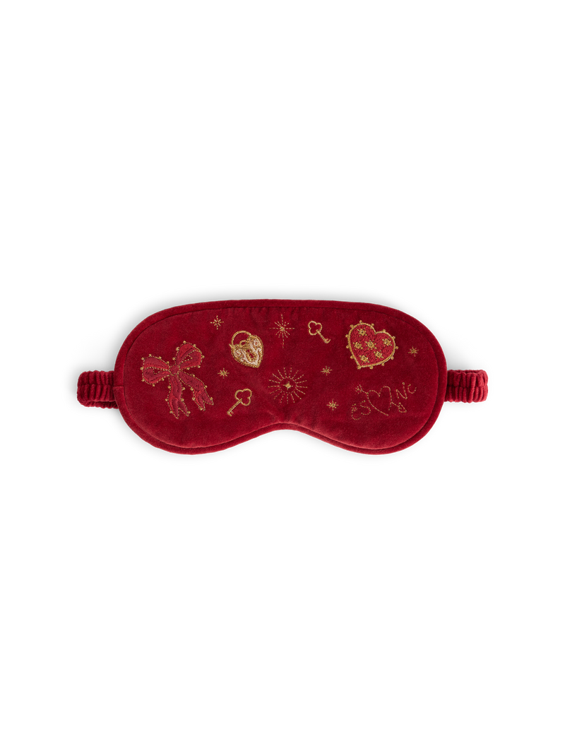 Red Celestial Embroidered Eyemask