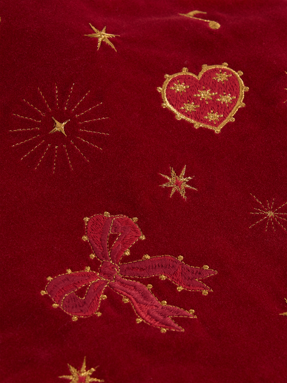 Red Celestial Embroidered Hot Water Bottle