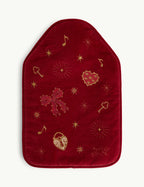 Red Celestial Embroidered Hot Water Bottle