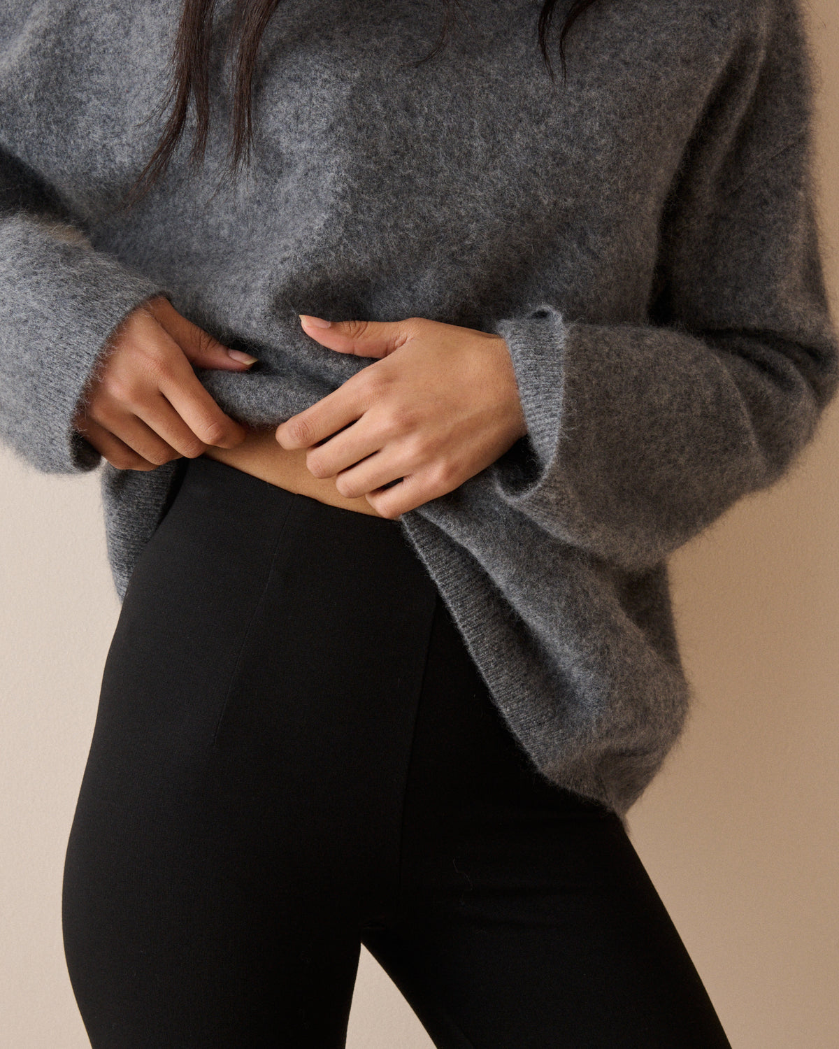 Black High Waist Ponte Leggings