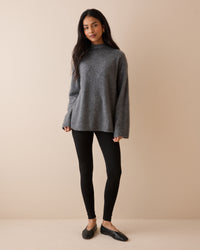 Black High Waist Ponte Leggings