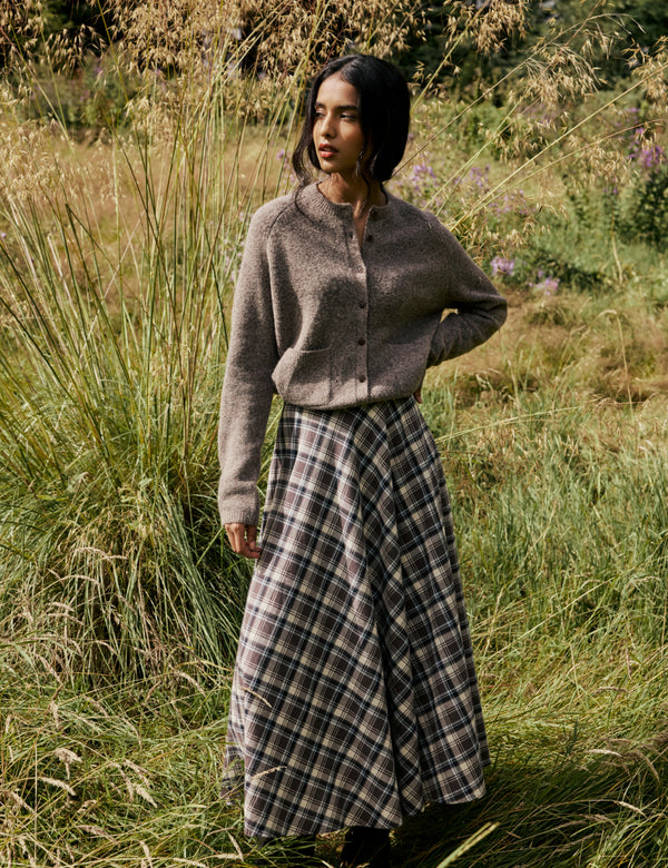 Taupe Marl Patch Pocket Cardigan