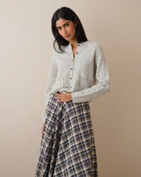 Grey Marl Patch Pocket Cardigan