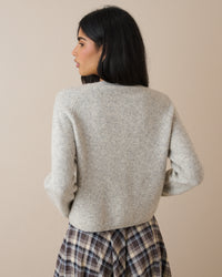 Grey Marl Patch Pocket Cardigan