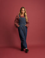 Dark Wash Denim Straight Leg Dungarees