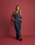 Dark Wash Denim Straight Leg Dungarees