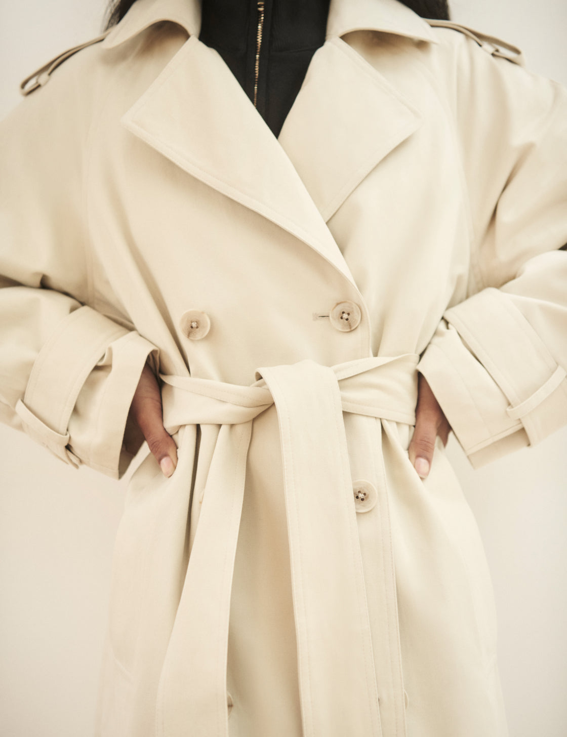 Cream Okasan Trench Coat