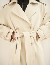 Cream Okasan Trench Coat