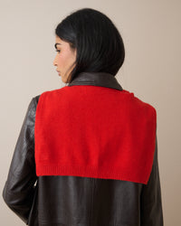 Red Wool-Blend Jumper Scarf