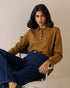 Camel Knitted Polo Top