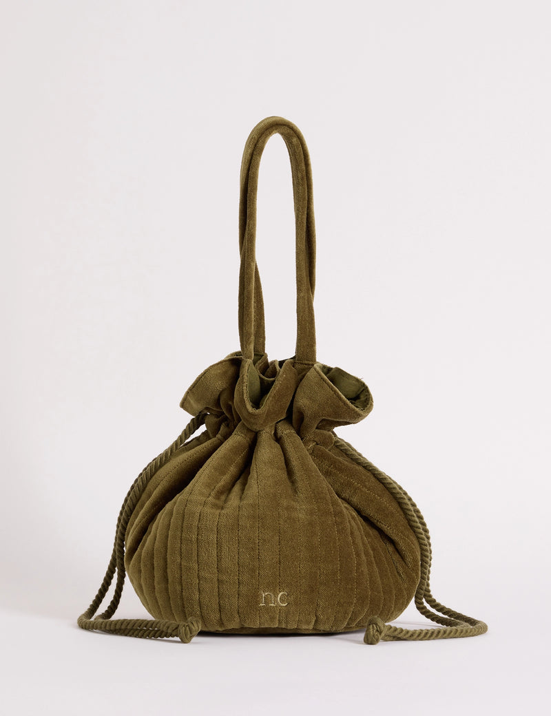 Green Pouch Velvet Makeup Bag