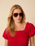 Gold Aviator Amelia Sunglasses
